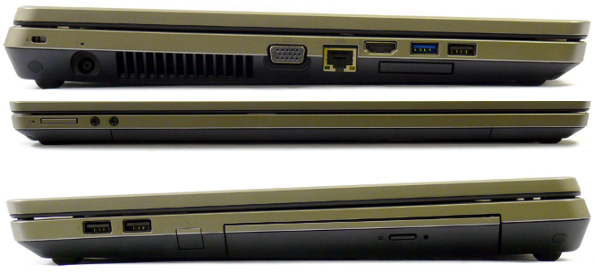 Pohľad na porty HP ProBook 4730s - Recenzia hardvéru