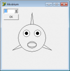 Matematické funkcie a funkcie, práca s Shell, animovaná ryba