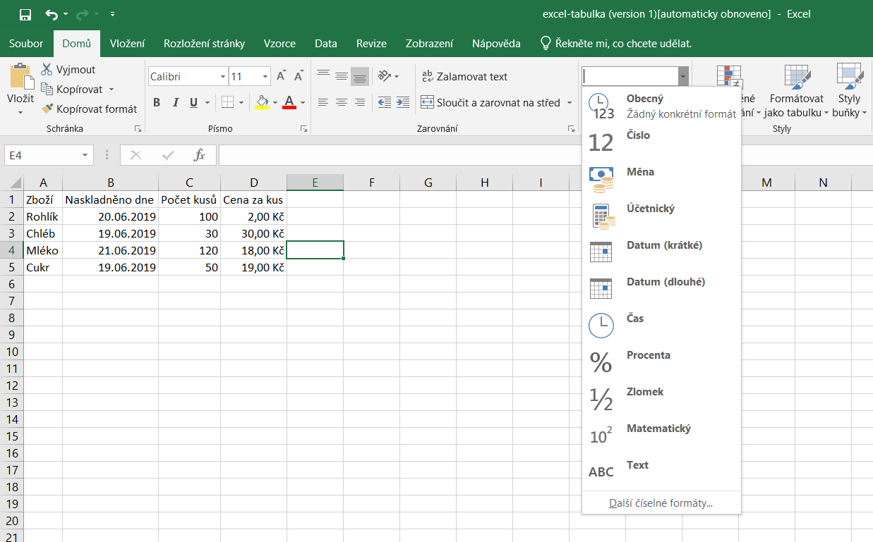 Nastavenie formátu bunky v Exceli - Microsoft Office