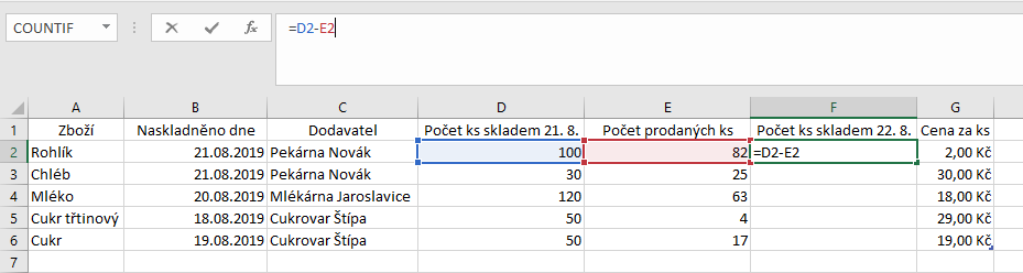 Práca so vzorcami v Exceli - Microsoft Office