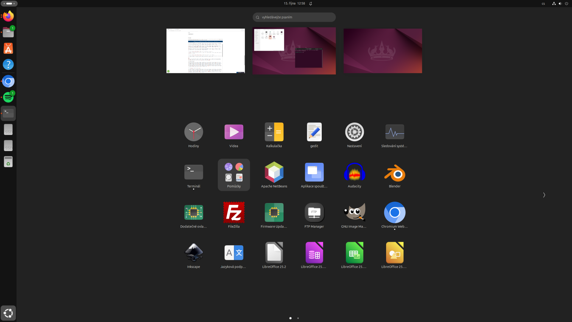 Zobrazenie pracovných plôch a aplikácií v Ubuntu - Základy Linuxu - Základy Linuxu