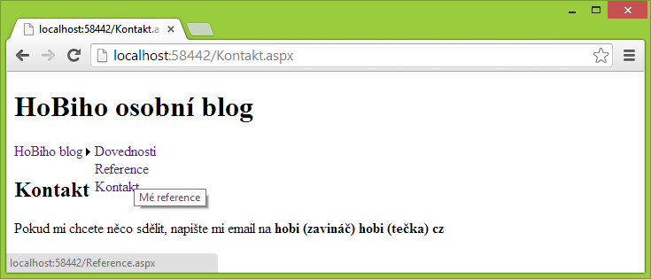 Navigačné menu v ASP.NET Web Forms - ASP.NET Web Forms