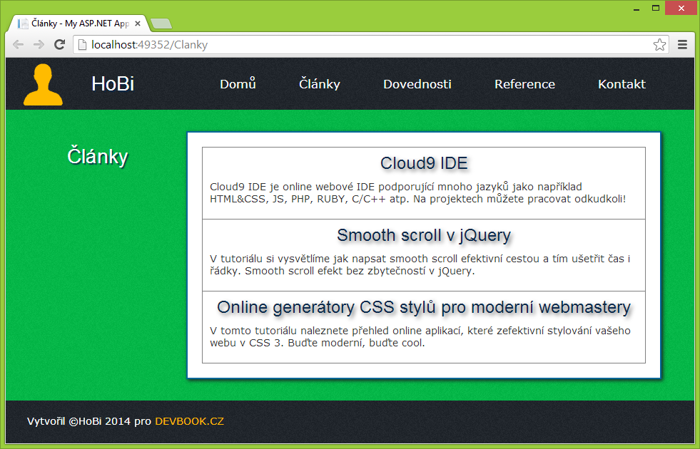 Ostylovaný datalist v ASP.NET - ASP.NET Web Forms