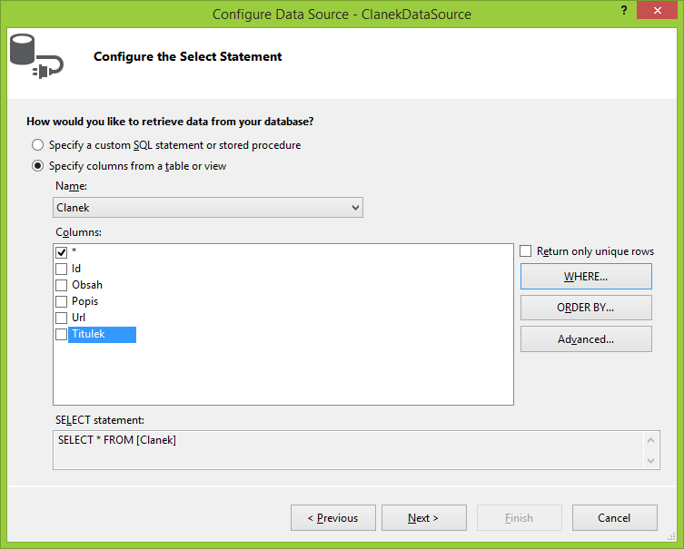 Tvorba DataSource pre FormView v ASP.NET Web Forms - ASP.NET Web Forms