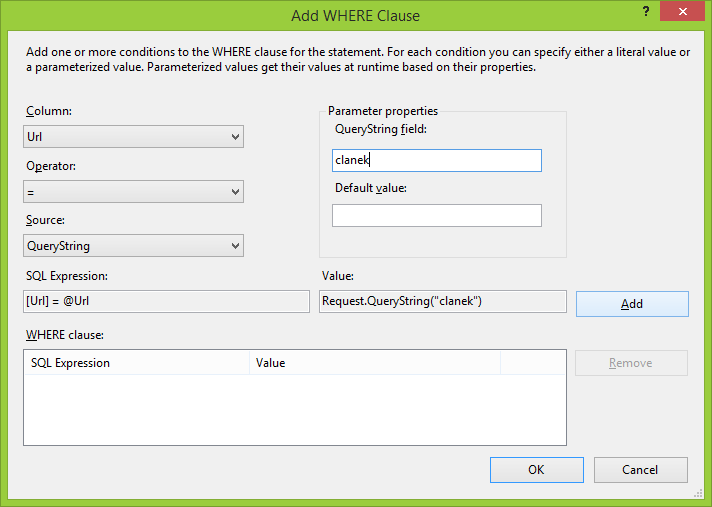 Tvorba DataSource pre FormView v ASP.NET Web Forms - ASP.NET Web Forms