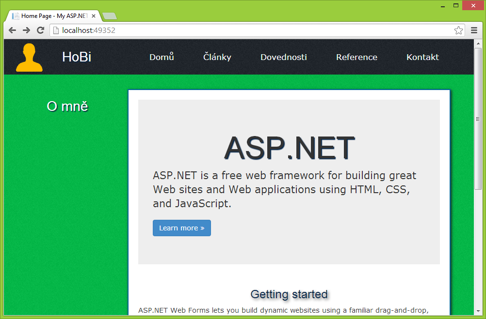 HoBiho šablóna pre ASP.NET Web Forms - ASP.NET Web Forms