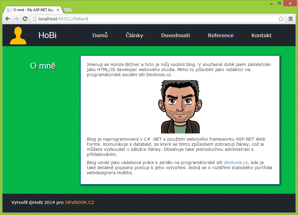 HoBiho šablóna pre ASP.NET Web Forms - ASP.NET Web Forms