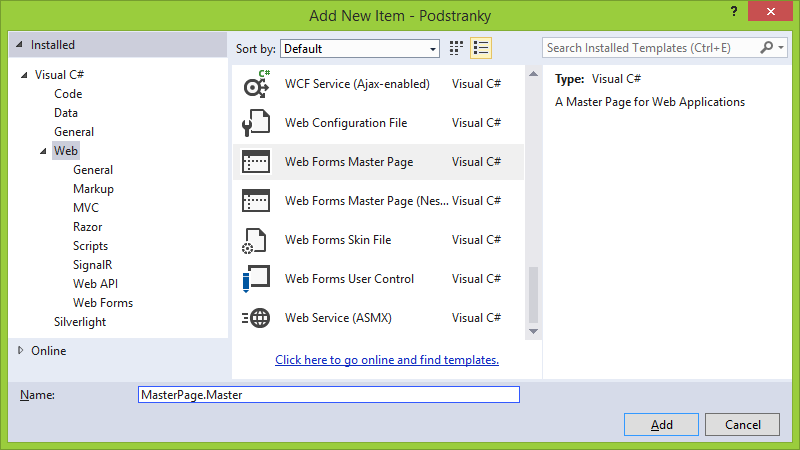 Masterpage v ASP.NET - ASP.NET Web Forms