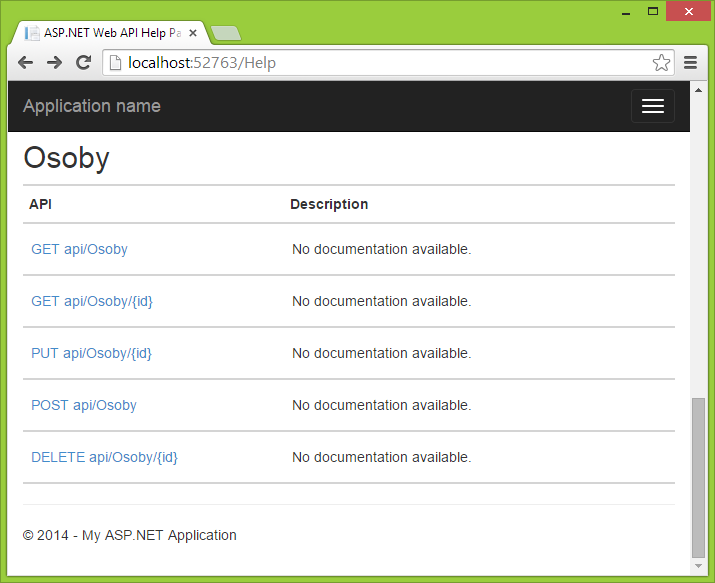 Dokumentácia Web API v Single Page Application v ASP.NET MVC - ASP.NET MVC - Single Page Application