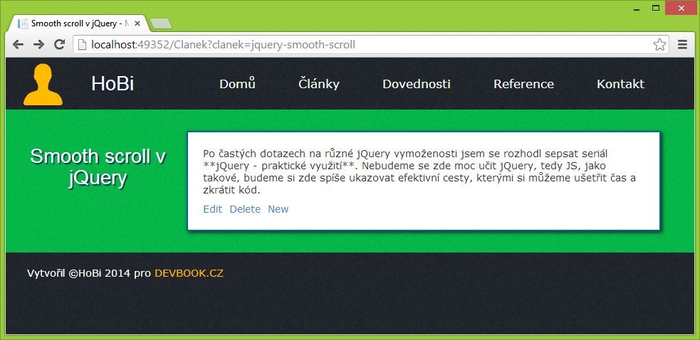 Zobrazenie článku z databázy v ASP.NET Web Forms - ASP.NET Web Forms