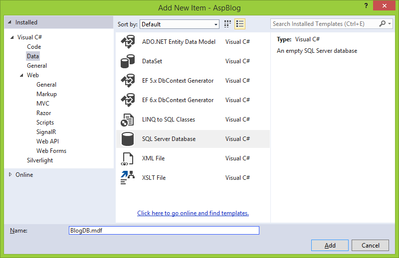 Tvorba databázy v ASP.NET WebForms - ASP.NET Web Forms