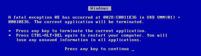 Blue Screen Of Death – BSOD vo Windows - Objektovo orientované programovanie v Jave