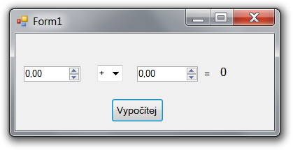 Vybranie položky combobox v C# .NET - Okenné aplikácie v C # .NET vo Windows Forms