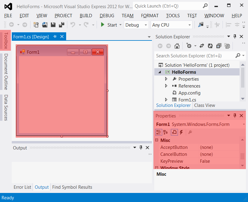 Windows Forms aplikácie vo Visual Studio - Okenné aplikácie v C # .NET vo Windows Forms