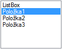 Listbox / Zoznam výberu vo Windows forms aplikácii - Okenné aplikácie v C # .NET vo Windows Forms