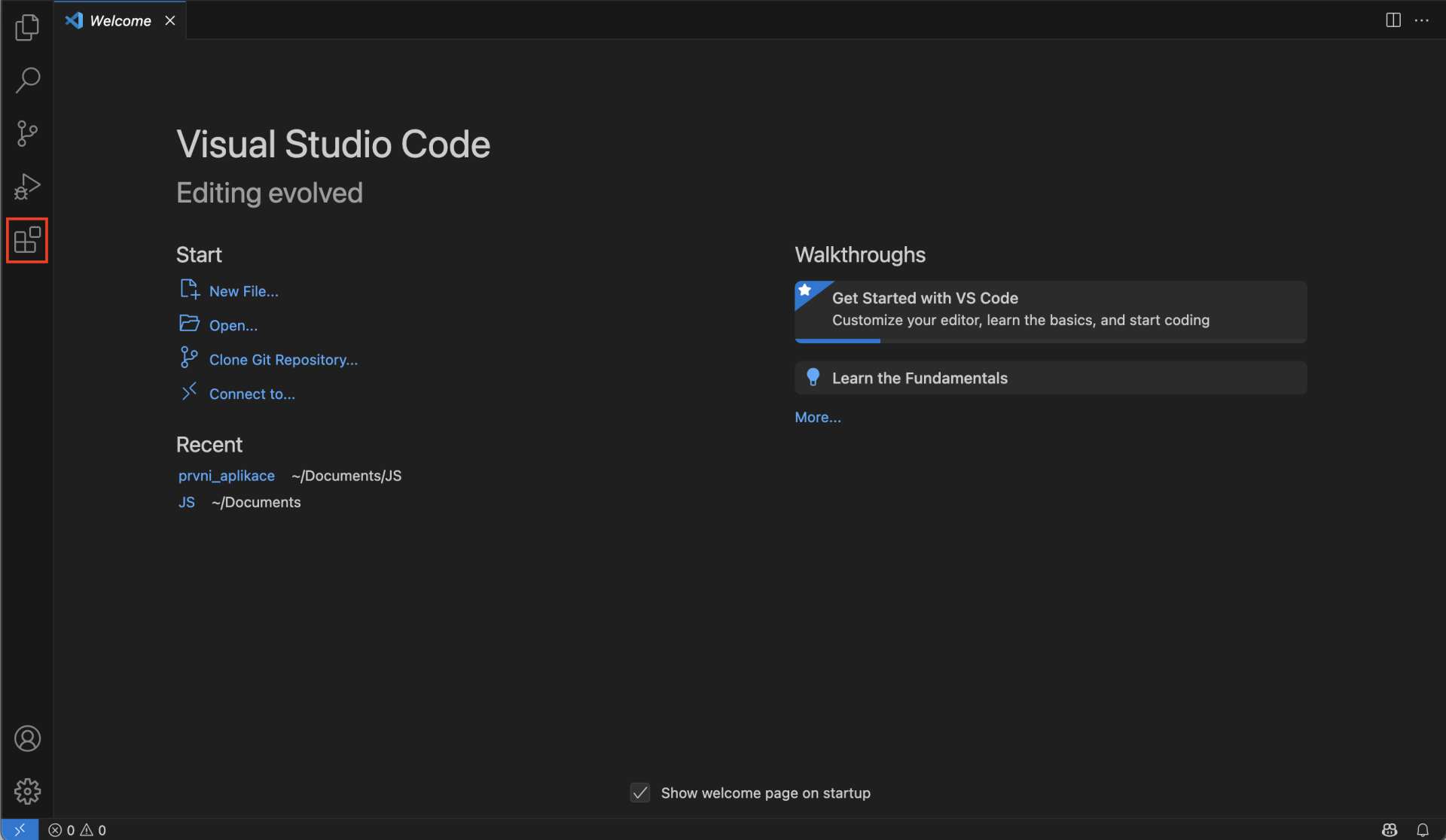 Rozšírenia vo VS Code - Webové stránky krok za krokom