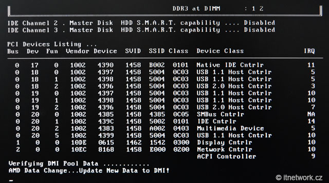 POST test BIOSu - Staviame si počítač