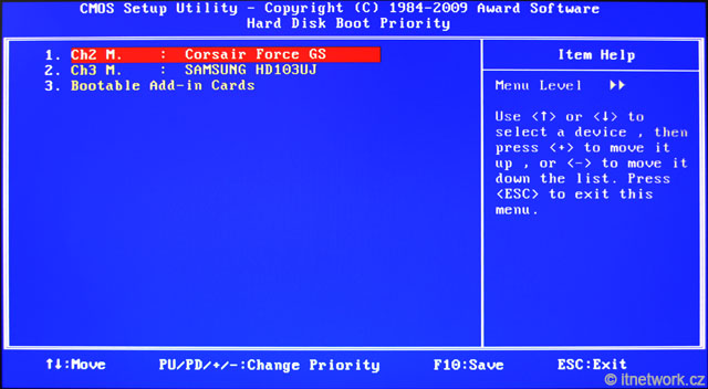 Bootovacie priorita zariadení - Staviame si počítač