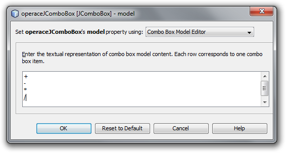 Položky ComboBox z Java Swing v NetBeans IDE - Základy Java Swing