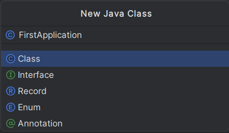 Nastavenie novej triedy - Základné konštrukcie jazyka Java