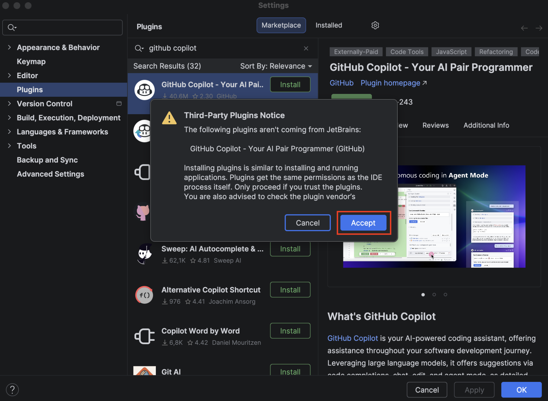 Inštalácia GitHub Copilota v IntelliJ IDEA. - Základné konštrukcie jazyka Python
