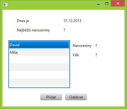 Pridávanie a odoberanie položiek v ListView v JavaFX - Okenné aplikácie v Java FX