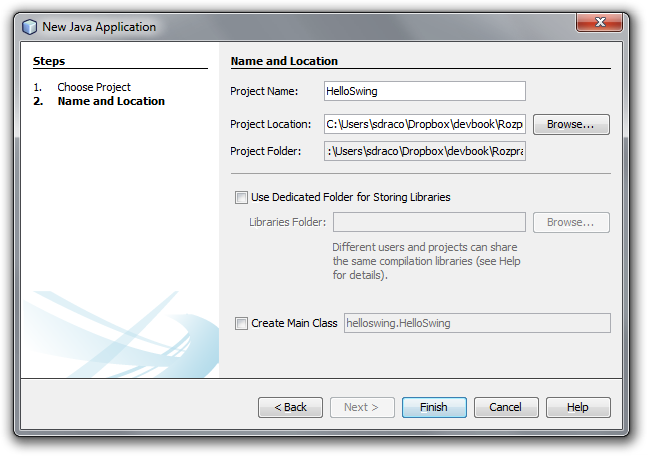 Založenie nového projektu Java Swing v NetBeans IDE - Základy Java Swing