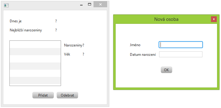 Modálne dialóg v JavaFX - Okenné aplikácie v Java FX