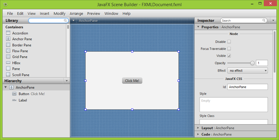 JavaFX Scene Builder - Okenné aplikácie v Java FX