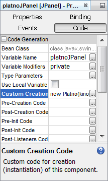 Java Swing Custom Creation Code v Netbeans - Základy Java Swing