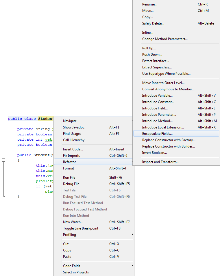 Automatické generovanie getterov a setterov v IDE NetBeans - Objektovo orientované programovanie v Jave - Objektovo orientované programovanie v Jave