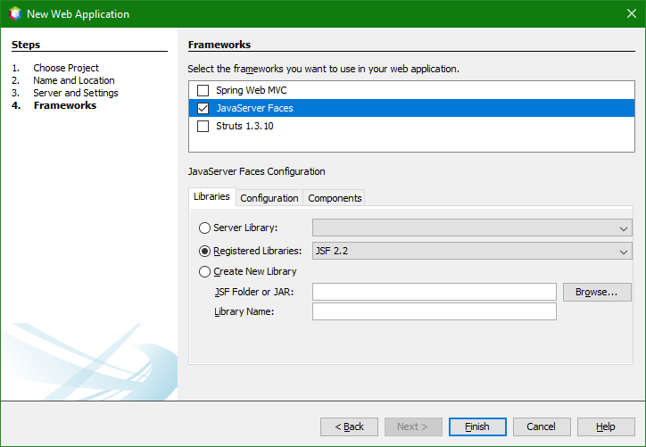JavaServer Faces v NetBeans - Java Enterprise Edition (JEE)