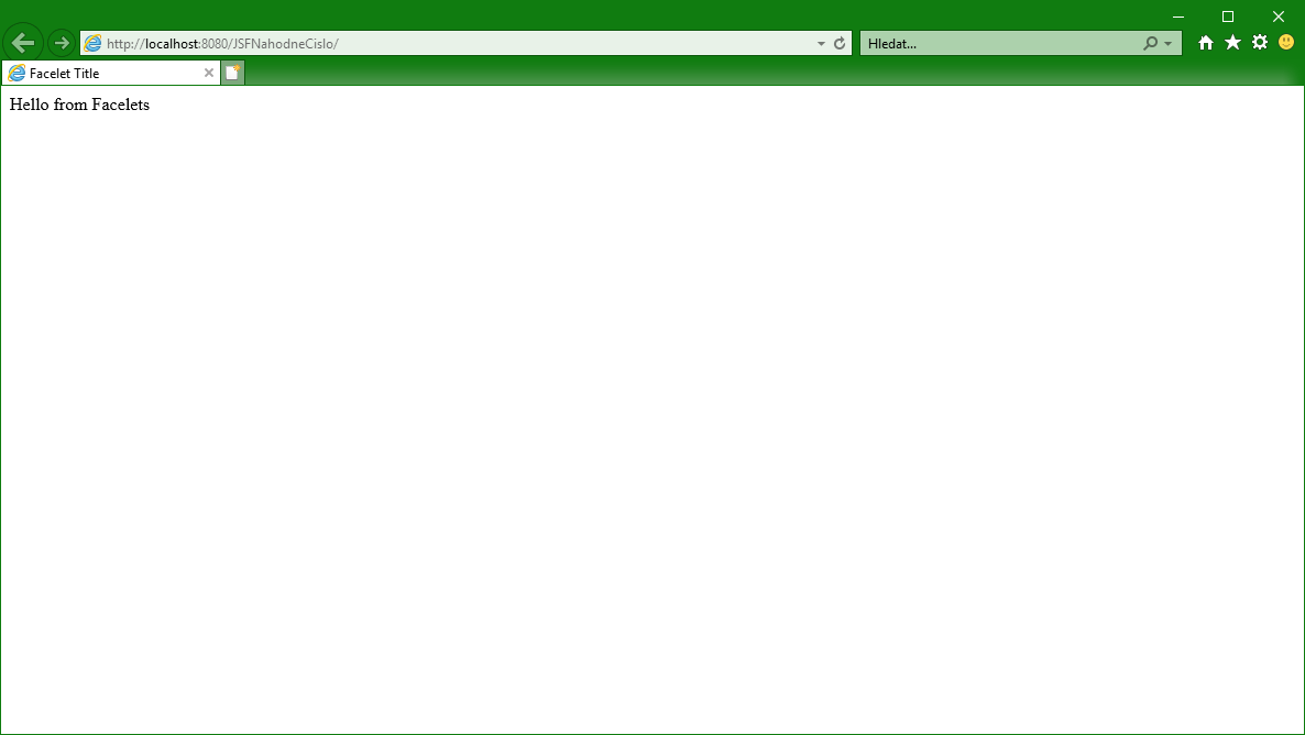Hello World projekt v Java JSF - Java Enterprise Edition (JEE)
