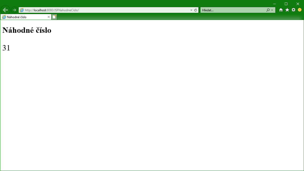 Webová aplikácia náhodné číslo v Java Enterprise JSF - Java Enterprise Edition (JEE)