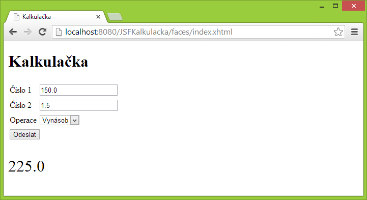 Kalkulačka v Java JSF - Java Enterprise Edition (JEE)