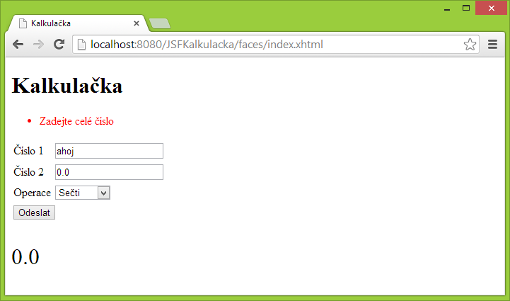 Validácia formulárov v JSF - Java Enterprise Edition (JEE)