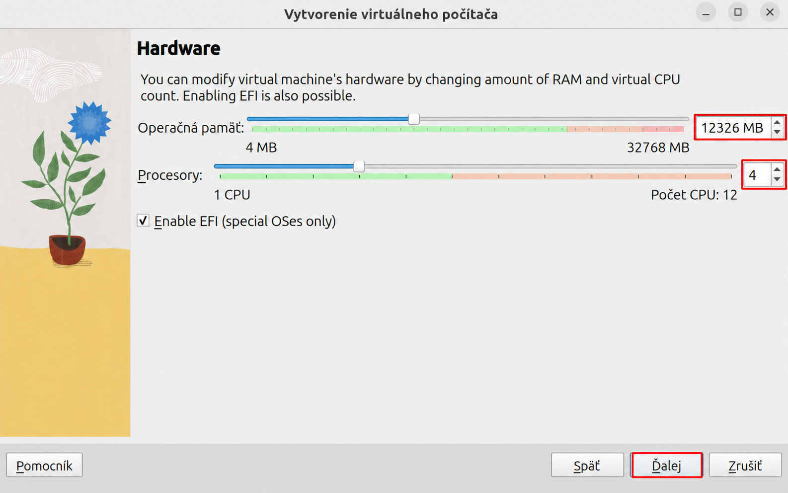 Nastavenie pamäte a procesora - Základy Linuxu
