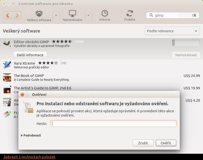 Centrum softvéru pre Ubuntu - Základy Linuxu
