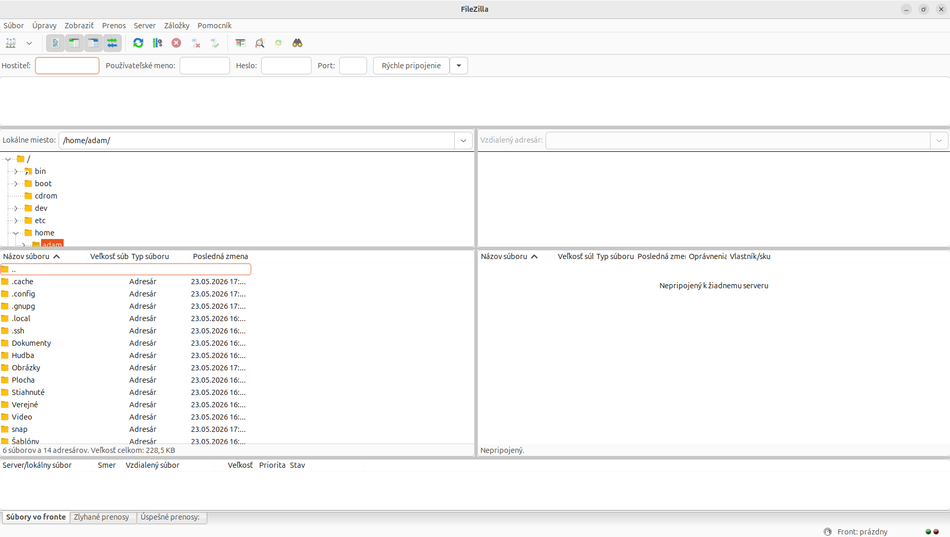 FileZilla v Ubuntu - Základy Linuxu