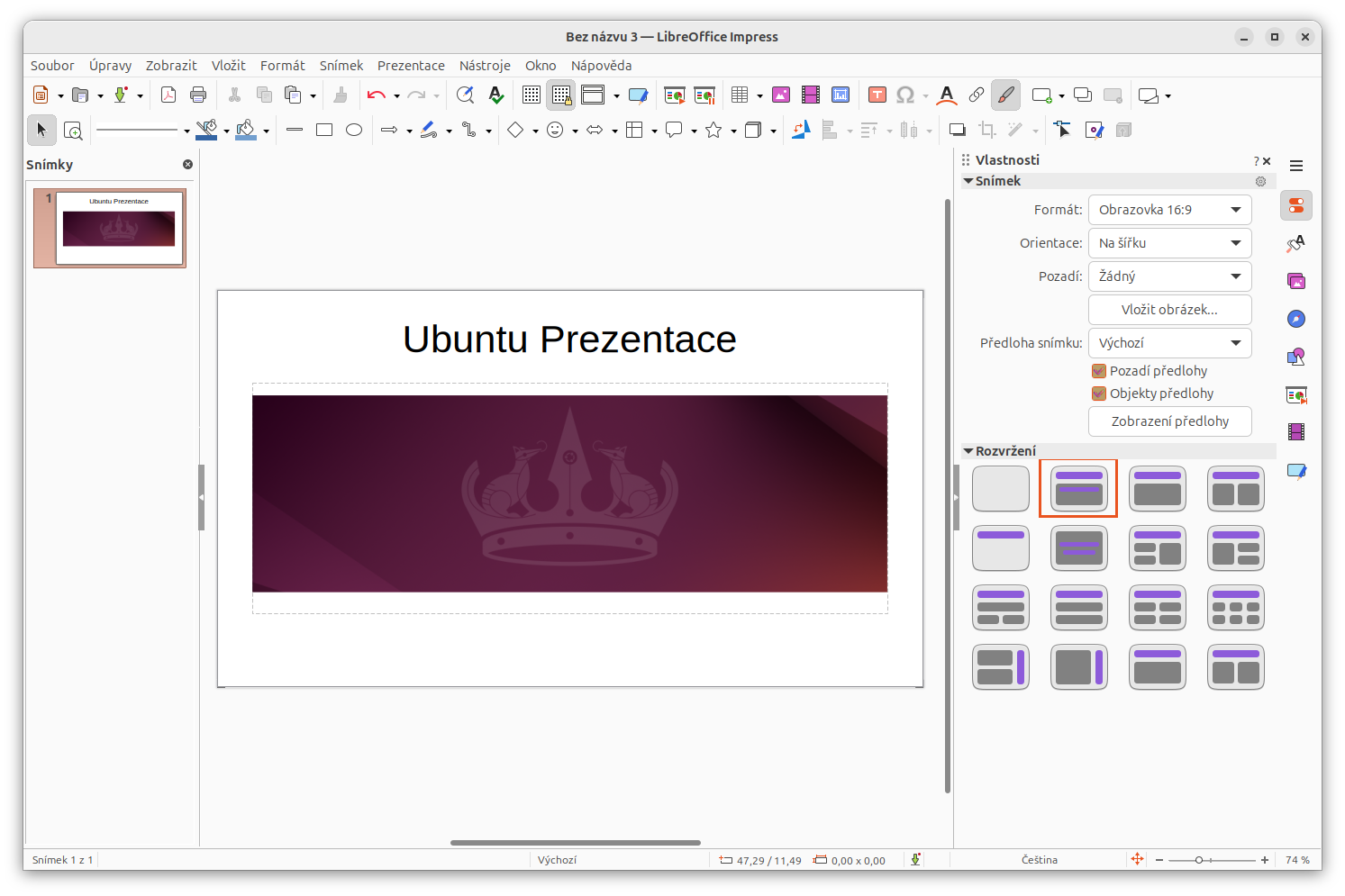 LibreOffice Impress - Základy Linuxu - Základy Linuxu