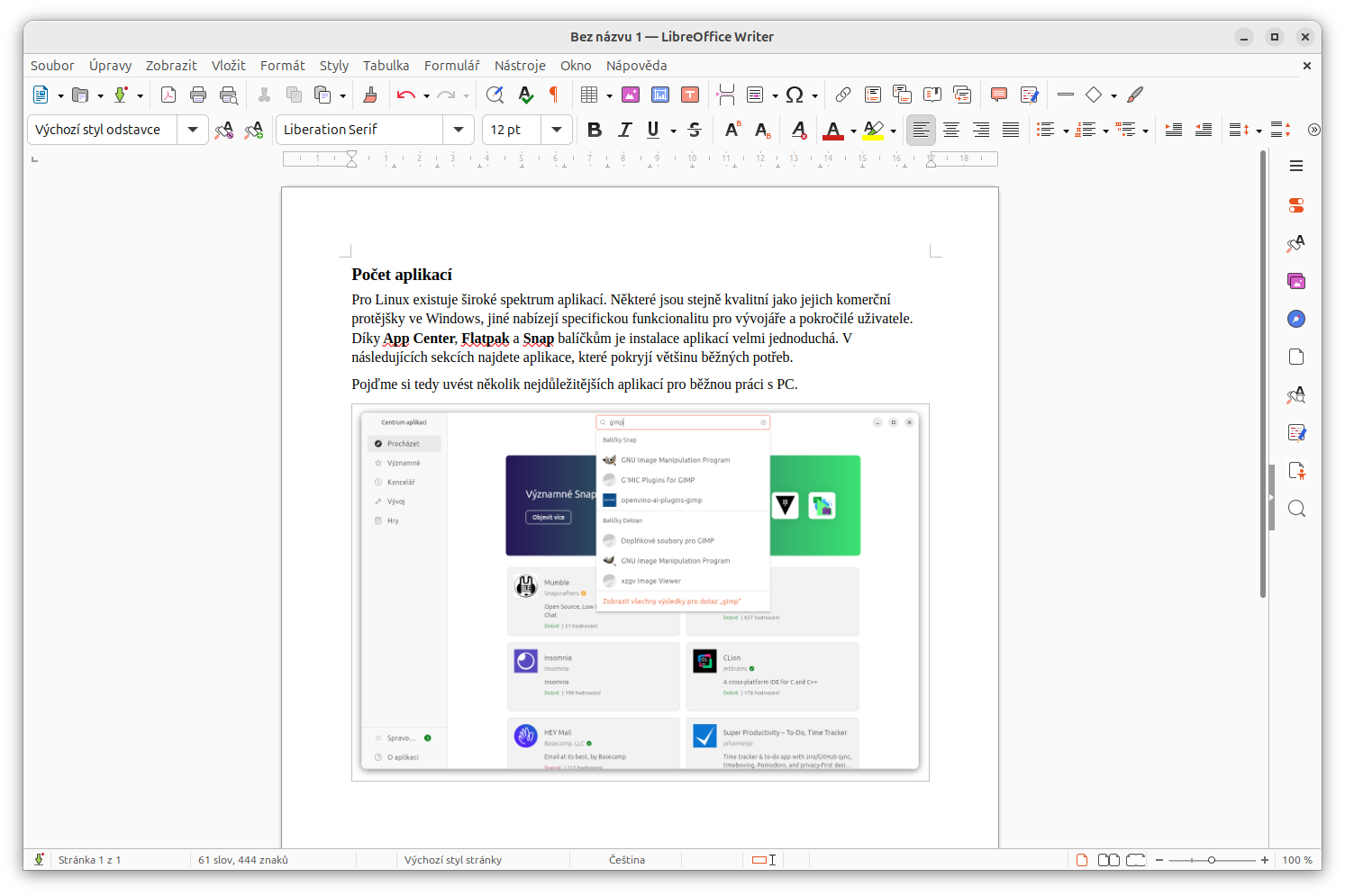 LibreOffice Writer - Základy Linuxu - Základy Linuxu