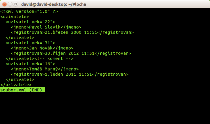 Zobrazenie textového súboru pomocou less v Bashi - Základy Linuxu