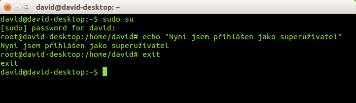 Získanie práv superužívateľa v Bashi pomocou príkazu su - Základy Linuxu