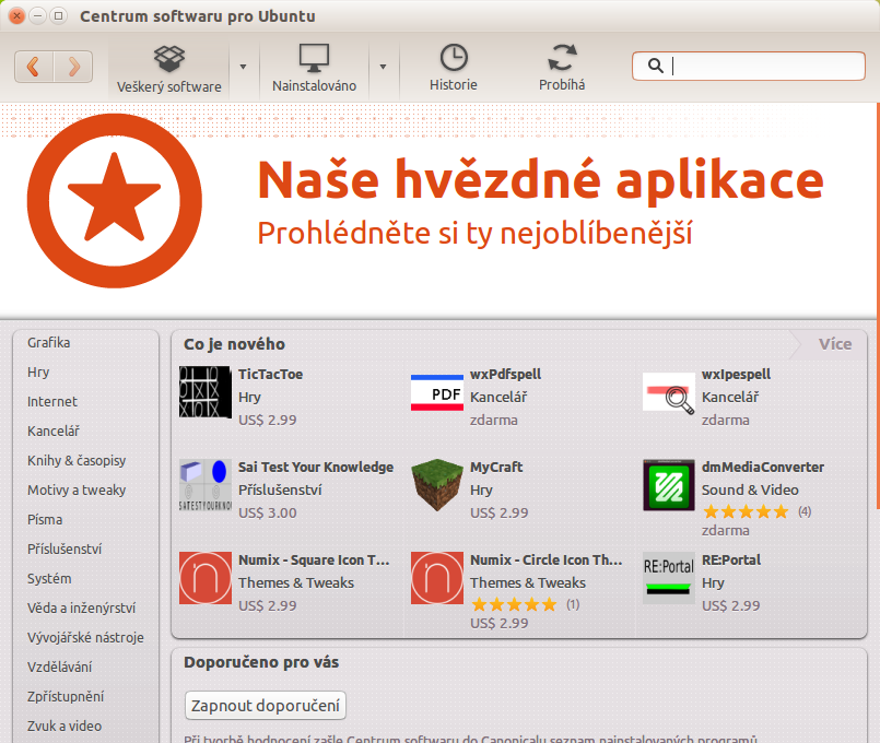Centrum softvéru pre Ubuntu - Základy Linuxu