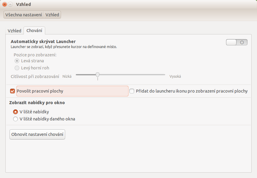 Podpora viacerých pracovných plôch v Linuxe Ubuntu - Základy Linuxu
