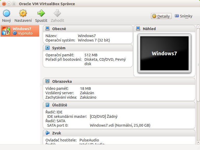 VirtualBox v Linuxe Ubuntu - Základy Linuxu