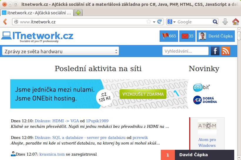 Mozilla FireFox v Linuxe Ubuntu - Základy Linuxu