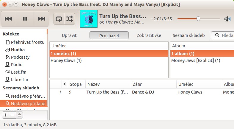 Prehrávač Rhythmbox v Ubuntu Linuxe - Základy Linuxu