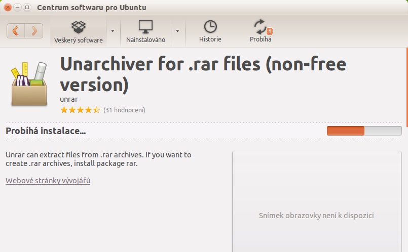 Inštalácia unrar v Linuxe Ubuntu - Základy Linuxu