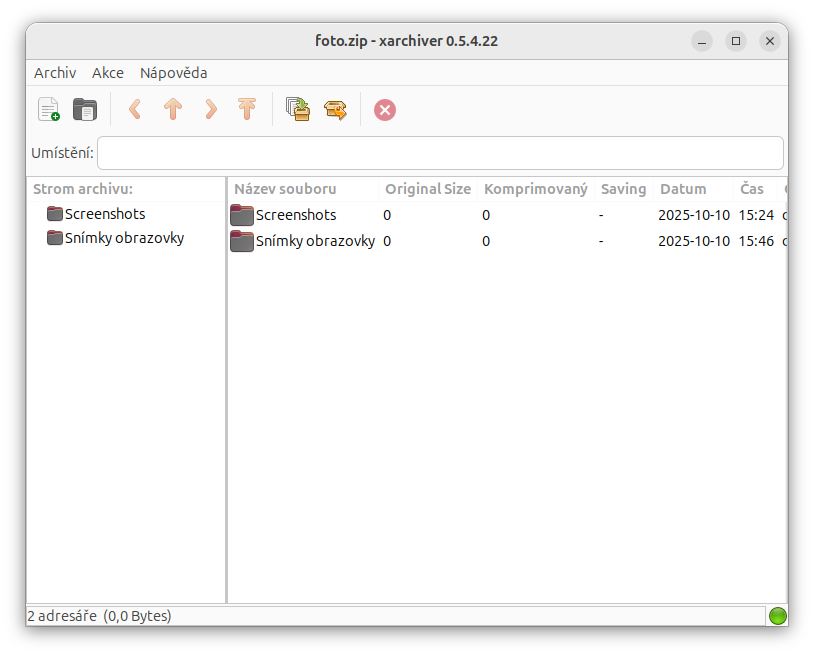 XArchiver v Ubuntu - Základy Linuxu - Základy Linuxu